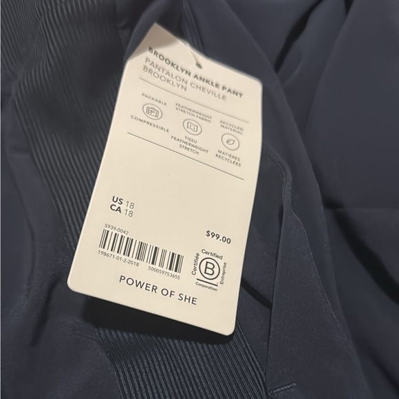 Athleta Brooklyn Mid Rise Ankle Pant // Navy #198671 - Picture 16 of 16